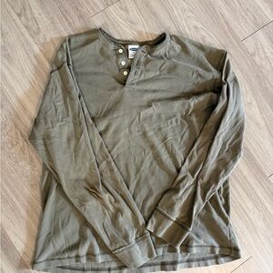 Old Navy Men's Long Sleeve Olive Shirt